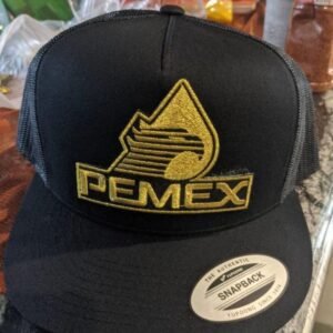 Pemex Exclusive Legacy Trucker Hat - Black & Gold Embroidered Snapback Cap