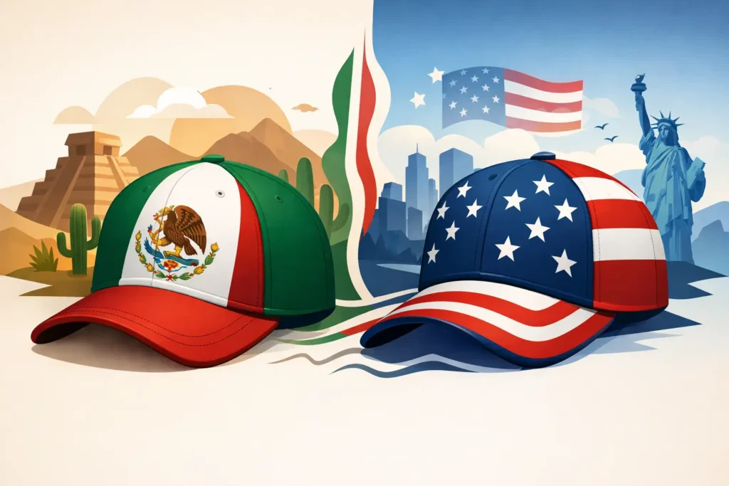 Mexico and USA Flag Hat Style Guide