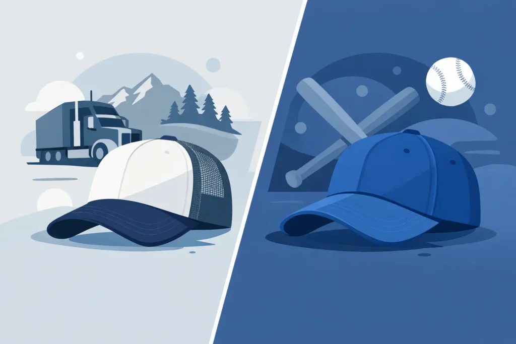 Trucker Caps vs Baseball Caps: Key Differences